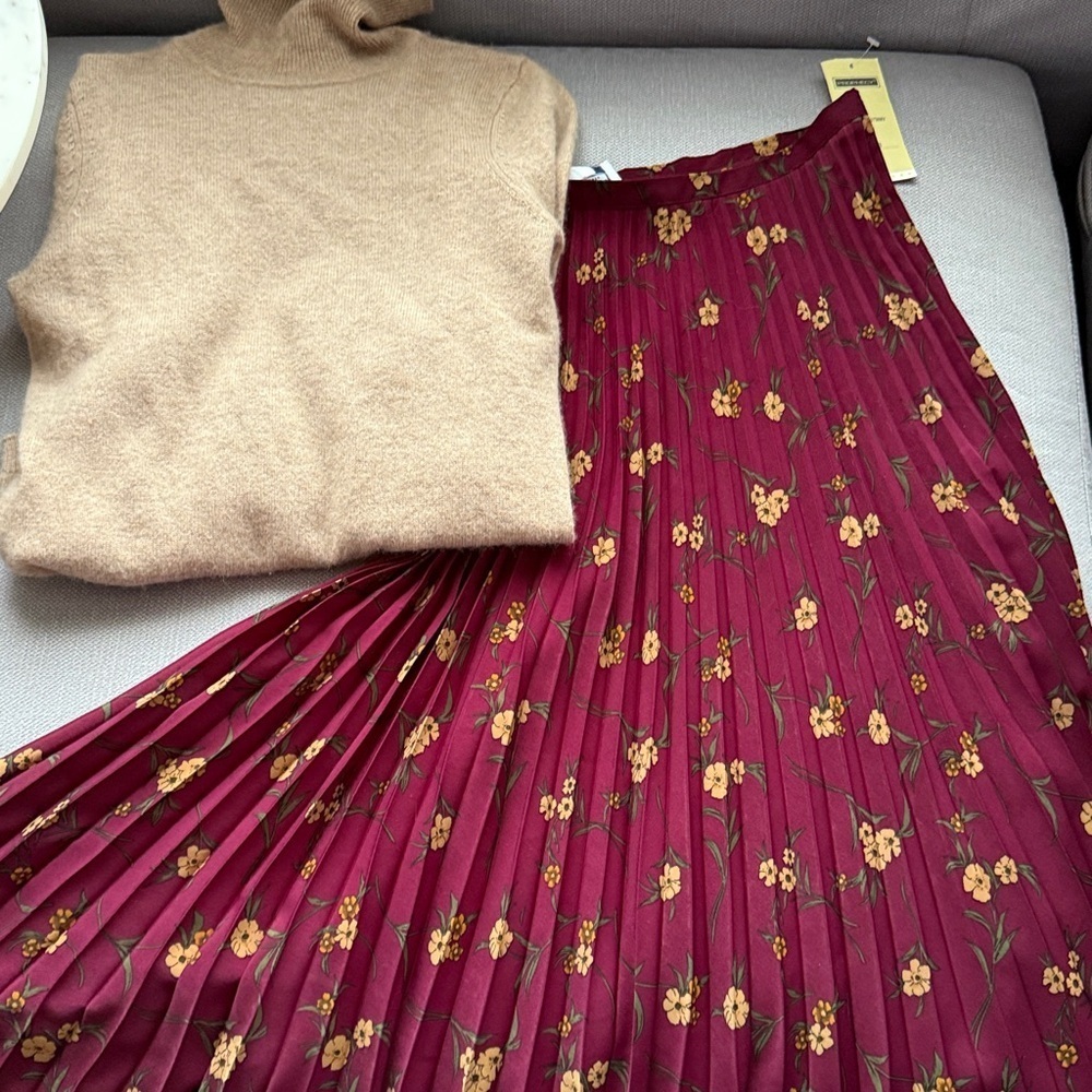 Vintage Prophecy Floral Midi Skirt size 8